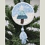 Punch Embroidery Starter Kit, Including Plastic Embroidery Hoop, Alloy Needle, Punch Needle Pen, Fabric, Felt, Threader, Water Removal Pen and 6 Colors Threads, Christmas Tree Pattern