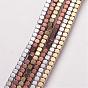 Electroplate Non-magnetic Synthetic Hematite Bead Strands, Grade AA, Cube