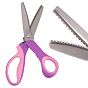 Stainless Steel Scalloped Pinking Shears, with Plastic Handle, Sewing Craft Scissors