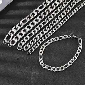 201 нержавеющей стали Снаряженная цепи браслеты для мужчин