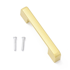 Zinc Alloy Square Bar Cabinet Door Knobs, Kitchen Drawer Pulls Cabinet Handles, with Iron Screws
