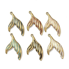 304 нержавеющей стальной эмали подвески, прелести рыбий хвост, золотые