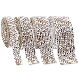 4 ярдов 4 стилей самоклеящаяся смоляная лента со стразами, для аксессуаров костюма, пояс украшение