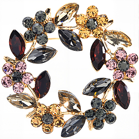 1Значки для лацканов из поликарбонатного сплава со стразами, венок