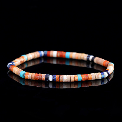 Богемные эластичные браслеты из натуральных драгоценных камней и ракушек для женщин., колонка