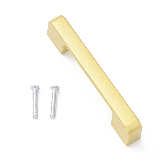 Zinc Alloy Square Bar Cabinet Door Knobs, Kitchen Drawer Pulls Cabinet Handles, with Iron Screws