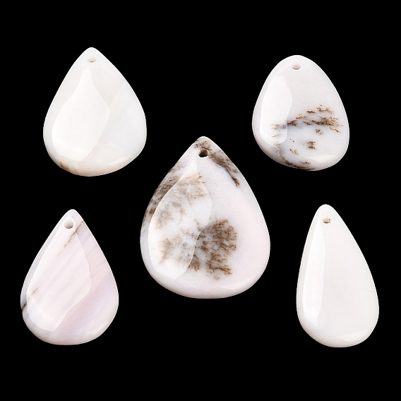 Натуральные розовые опаловые подвески, слезинки