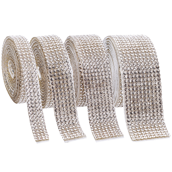 4 ярдов 4 стилей самоклеящаяся смоляная лента со стразами, для аксессуаров костюма, пояс украшение
