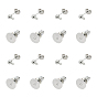 Unicraftale DIY Earring Making, with Iron Ball Stud Earring Findings, Flat Round Blank Peg Stud Earring Settings and Ear Nuts