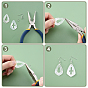 CHGCRAFT DIY Dangle Earring Making Kits, 16Pcs 2 Style Natural Capiz Shell Pendants, Shield, 30Pcs Earring Hooks and 30Pcs Iron Jump Rings