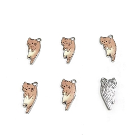 Печатные эмали подвески сплава, кошка прелести, без кадмия, без никеля и без свинца, платина