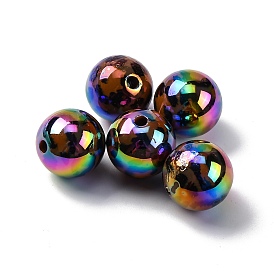 УФ-покрытие, переливающиеся и напечатанные непрозрачные акриловые бусины, круглые