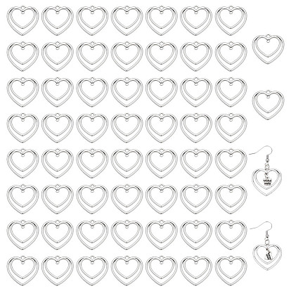 60 шт. сплав в тибетском стиле 2 подвески-соединители в форме сердца с петлями