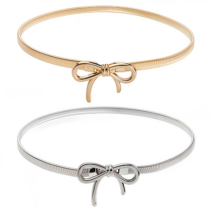 2 шт. 2 цветные ремни-цепочки из сплава с бантом для женщин