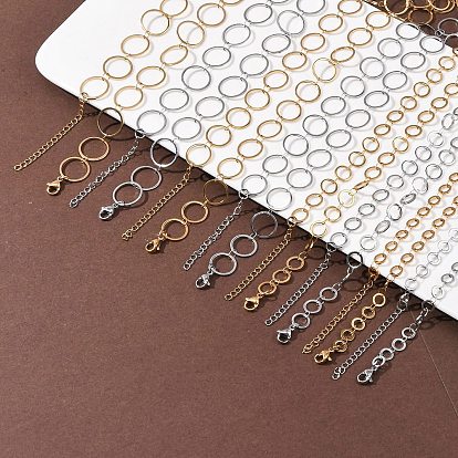 304 ожерелья из цепочек с кольцами из нержавеющей стали, ионное покрытие (ip)