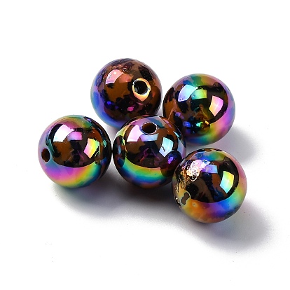 УФ-покрытие, переливающиеся и напечатанные непрозрачные акриловые бусины, круглые