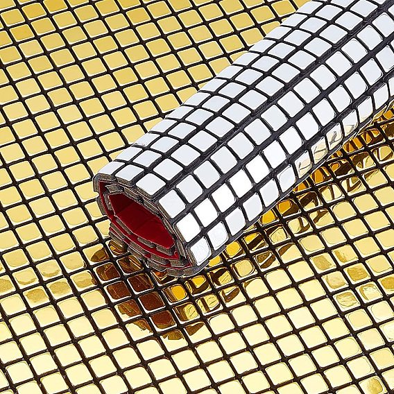 2шт 2 цвета алюминиевая пластиковая пластина мозаичная плитка, для декорирования кухонного щитка, квадратный