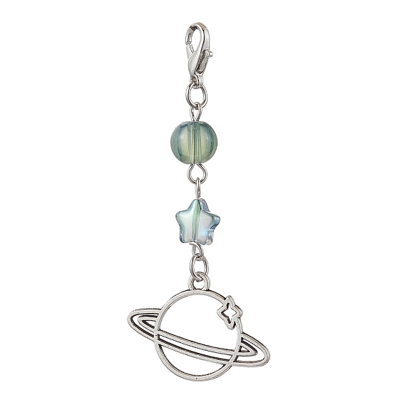 Подвесные украшения из сплава планет, стеклянные бусины и подвески в виде клешней лобстера для украшения сумок