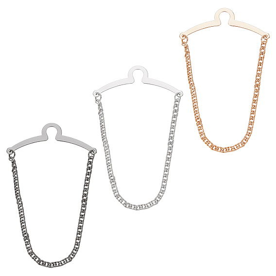 3шт. латунные зажимы для галстука, с бордюрами