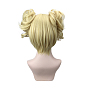 Short Blonde Lonita Cosplay Wigs, Synthetic Hero Wigs for Makeup Costume, with Bang
