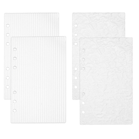 4шт. 2 стили акриловые a6 пустые папки, 6 кольцевые обложки для скоросшивателей, прямоугольные