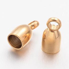 Ion Plating(IP) 304 Stainless Steel Cord Ends, End Caps, Oval