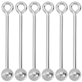 6шт. 925 подвески из стерлингового серебра, булавки из бисера, с печатью s925, 1 с тканью для полировки ПК