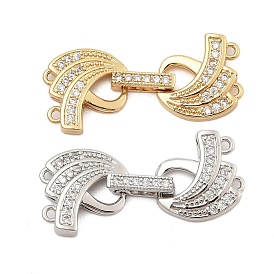 Латунное микропейв, прозрачный кубический цирконий, складные застежки, без кадмия, без никеля и без свинца
