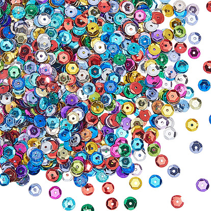 Аксессуары для орнаментов, пластиковые пайетки / блестки из пвх, плоско-круглые