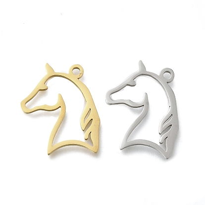 304 подвески из нержавеющей стали, полые единороговые талисманы, лазерная резка