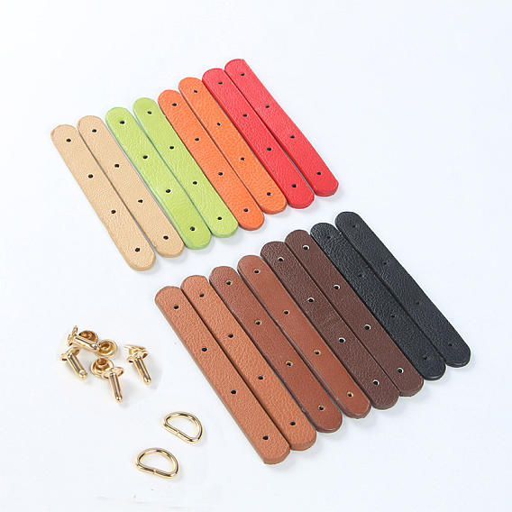 Imitation Leather Buckles, with Screws and D Rings, for Purse Making Supplies