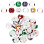 SUPERFINDINGS 20Ppcs 5 Style Transparent Glass Enamel Beads, Round