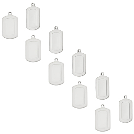 Unicraftale 304 Stainless Steel Pendants, Rectangle, Stamping Blank Tags
