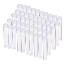 Clear Graduated Tube Plastic Bead Containers, with Lid