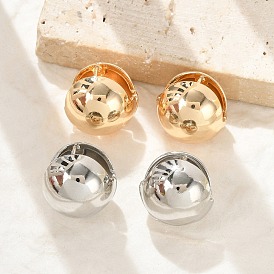 Латунь обруч серьги для женщин, круглые