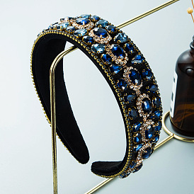 Sparkling Rhinestone Baroque Headband for Women - Trendy Hair Accessories with Waterdrop Gems