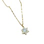 Delicate Snowflake Pendant Necklace - Fashionable and Cute, Micro-inlaid, Trendy Clavicle Chain.