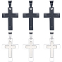 6 шт. 2 цвета 304 подвески из нержавеющей стали, крестик