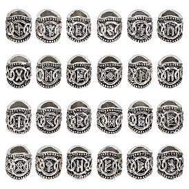Alloy Dreadlocks Braiding Beads, for Hair Styling, Column, Viking Theme, Cadmium Free & Lead Free
