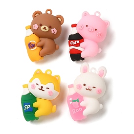 PVC Plastic Pendants, Animal Soda Doll