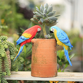 Resin Parrot Decorations, for Garden Yard Potted Hanging Decorations