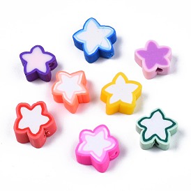 Handmade Polymer Clay Beads, Star
