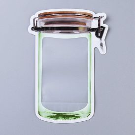 Wiederverwendbare Einmachglas-Form mit Reißverschluss versiegelte Beutel, Frischluftdicht verschlossene Lebensmittelaufbewahrungsbeutel, für Nuss-Bonbon-Kekse