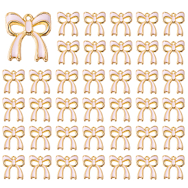 50подвески из эмали с покрытием из сплава, бантом прелести, золотые