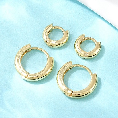 Латунные серьги обруча, без кадмия и без свинца, долговечный, стойки покрытие