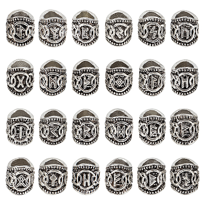 Alloy Dreadlocks Braiding Beads, for Hair Styling, Column, Viking Theme, Cadmium Free & Lead Free