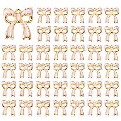 50подвески из эмали с покрытием из сплава, бантом прелести, золотые