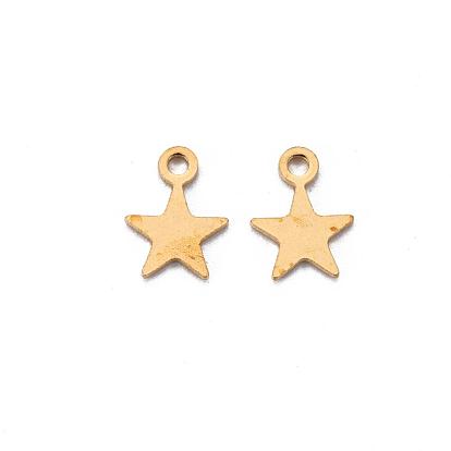 Brass Charms, Star, Nickel Free