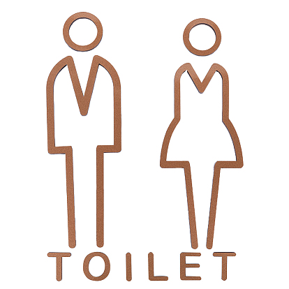 Набор акриловых табличек на дверь ванной комнаты, знаки пола в туалете, мужчины и женщины и письмо