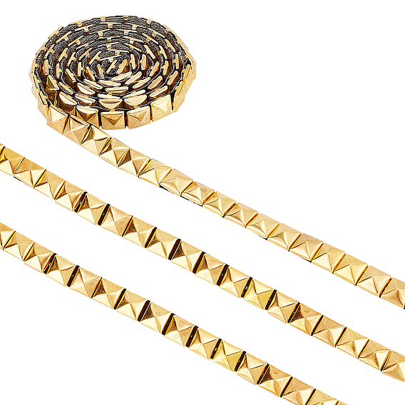 5 ярдов нержавеющая сталь квадратные заклепки шипованный шнур, для аксессуаров из ткани